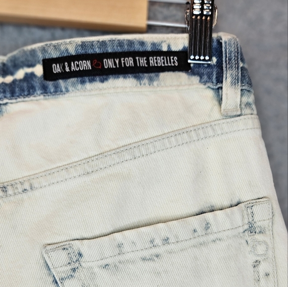 Oak & Acorn Men's Super Distressed Bleached Jean Short Sz 28 Raw Hem Punk Grunge - Picture 7 of 11